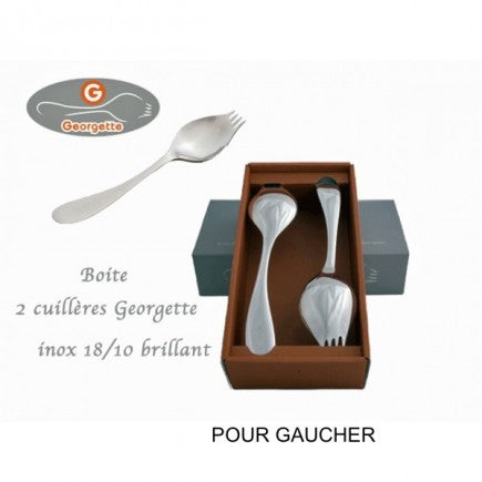 2 cuillères Demoiselle Gaucher inox 18/10 brillant - Maison Habiague