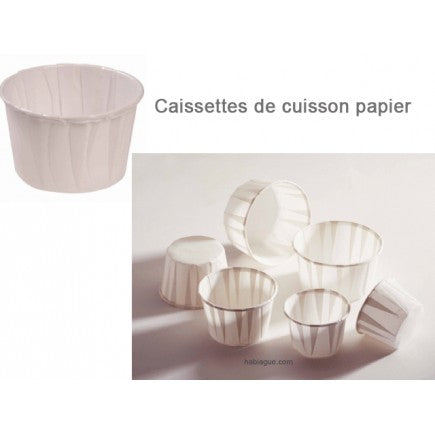 Caissette cuisson 4,4 cm papier blanche 250 pièces - Maison Habiague
