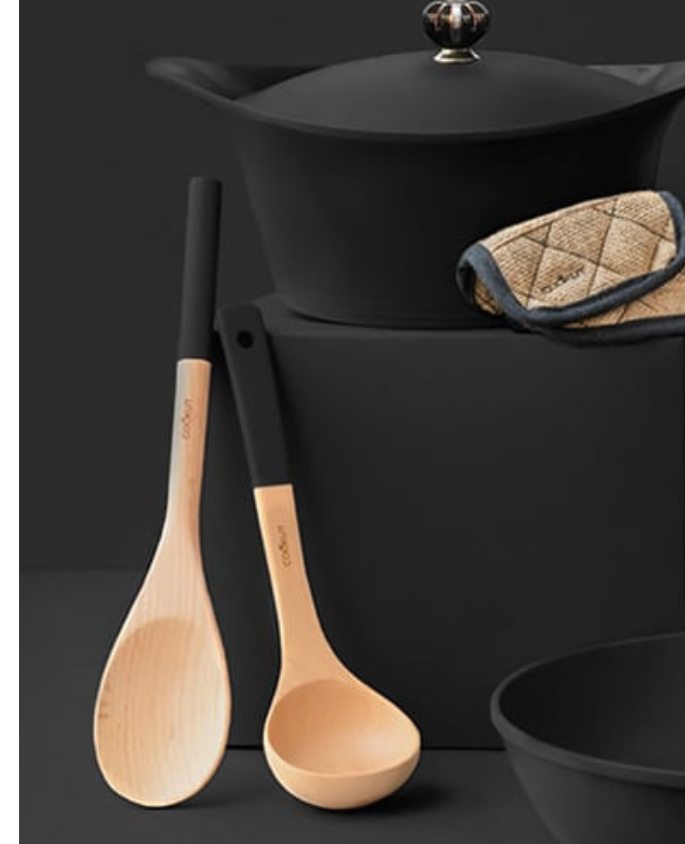 Cuillère à Wok Westmark Gallant Plus - Résiste à 270°C - 31,5cm - Noir/Rouge - Pour Cuisson Anti-adhésive