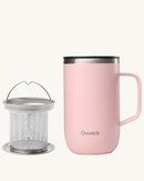 Mug Tisanière Isotherme avec Filtre - Qwetch - 470ml - Disponible en 4 Couleurs : Rose, Bleu, Vert, Noir