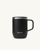 Mug isotherme 350 ml en inox recyclé avec anse – QWETCH - Disponible en 4 Couleurs : Rose, Bleu, Vert, Noir