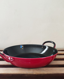 Plat de service émail noir