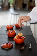 Set 4 mini-cocottes Metallics cerise 10cm