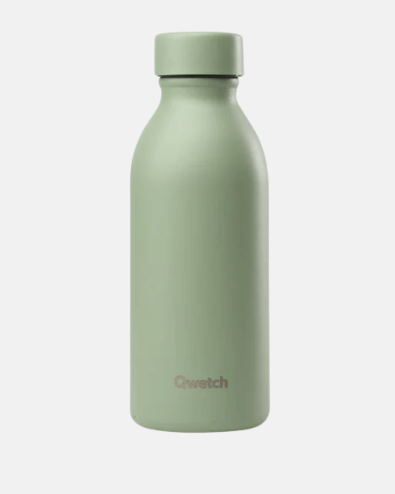 Bouteille Qwetch, idéale pour garder vos boissons froides ou chaudes, conçue en inox recyclé pour une solution durable et écologique.