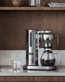 Cafetière filtre Aarke en acier inoxydable, certifiée ECBC, pour une extraction parfaite du café.