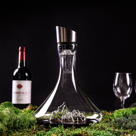 Carafe à vin Topographic Mont Blanc – Design élégant inspiré des montagnes du Mont Blanc