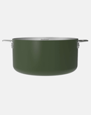 Casserole inox 20 cm fougère Cookut La Merveilleuse, colorée et compatible tous feux, avec poignées amovibles.