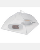 Cloche alimentaire pliable en filet blanc