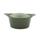 Cocotte 20 cm Cookut en vert, personnalisable, avec un revêtement sans PFAS, conçu pour des cuissons respectueuses de l'environnement et de la santé.