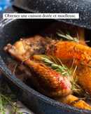 Cocotte Roaster compatible four, idéale pour rôtis et plat