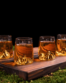 Coffret Shooters TOPOGRAPHIC – 4 Verres Gravés Reliefs 3D des Sommets 