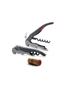 Tire-bouchon Monza en acier inoxydable avec bouchon de liège, outil idéal pour ouvrir vos bouteilles de vin.