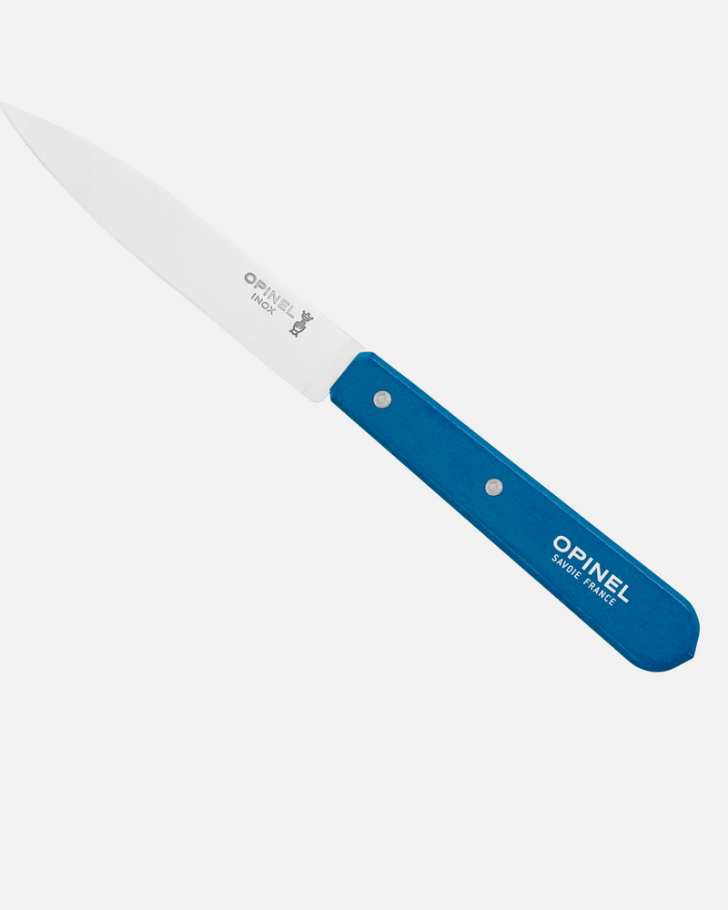 Couteau d’office Opinel N°112 avec lame inox et manche en bois verni bleu