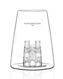 Zoom sur le relief intérieur représentant Notre-Dame dans le verre