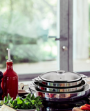 Casserole Salvaspazio+ Lagostina avec couvercle en verre