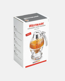 Distributeur de miel Westmark 65132260 avec soucoupe récupératrice et système anti-coulure.