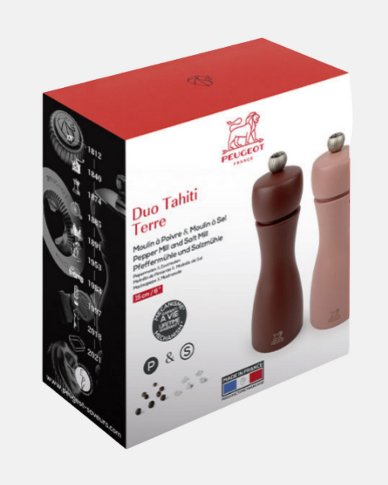 Coffret Duo Tahiti Terre, moulin à poivre et à sel