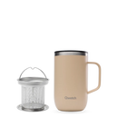 Mug Tisanière Isotherme avec Filtre - Qwetch - 470ml - Disponible en 4 Couleurs : Rose, Bleu, Vert, Noir