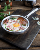 Mini-poêle inox 3-ply Cristel Castel’Pro avec poignée rivetée, finition miroir.