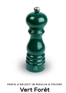 Moulin à poivre Peugeot Paris-rama 18 cm Vert Forêt, mécanisme en acier haute résistance, mouture réglable, idéal pour poivre noir, blanc, vert ou rouge, fabrication française.
