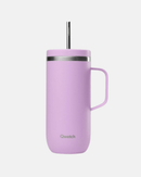 Mug isotherme Qwetch 600 ml en lavande, idéal pour maintenir les boissons froides jusqu'à 12 heures.