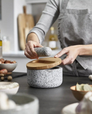 Pilon et mortier Dash avec couvercle en bambou