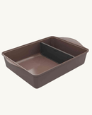 Plat à Four Ajustable Cookut avec séparateur marron