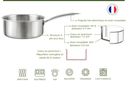 Poêle inox Cuisinox Gourmet details