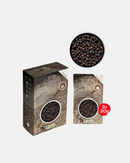 Poivre Noir de Kampot Peugeot 60g, épice rare du Cambodge aux arômes floraux et mentholés, idéal pour assaisonner diverses préparations culinaires.