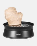 Râpe à gingembre Moha en acier inoxydable avec système innovant de bras nettoyeur intégré.