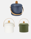 Seau à Compost Pebbly – Acier & Bambou, Capacité 3.5L