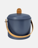 Seau à Compost Pebbly Ardoise – Acier & Bambou, Capacité 3.5L