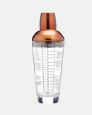 Shaker Boston Kitchen Craft 700 ml en verre avec couvercle en acier inoxydable finition cuivrée.