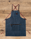 Tablier N°547 Bleu Marine – Toile Waxée & Finitions Cuir