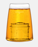 Verre soufflé à la bouche avec relief intérieur de l’Arc de Triomphe