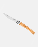 Couteau Opinel Effilé  avec manche en bois d’olivier et lame poliglace 