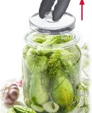 4 Poids de fermentation Westmark pour maintenir les légumes immergés dans vos bocaux de lactofermentation.
