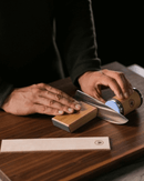 Aiguiseur Horl 3 en chêne avec surface diamantée pour un affûtage précis