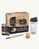 Coffret Shaker Miam Factory Cookut pour crêpes, pancakes, et gaufres, préparation facile et rapide pour des petits-déjeuners gourmands.
