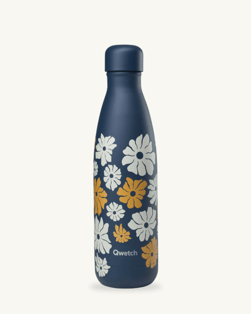 Bouteille design Qwetch Joy sans BPA, idéale pour boissons chaudes et froides