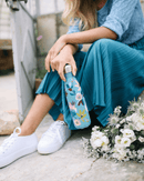 Bouteille isotherme Qwetch Originals Bohème Bleu 500 ml, conserve boissons froides 24h