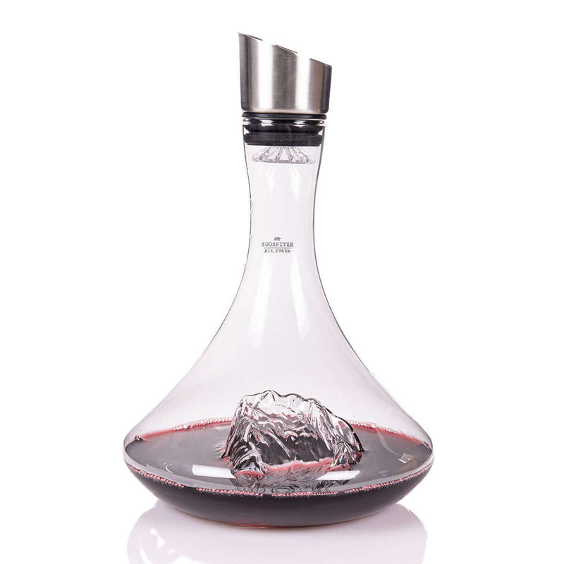  Verre soufflé à la main représentant la Zugspitze en 3D.