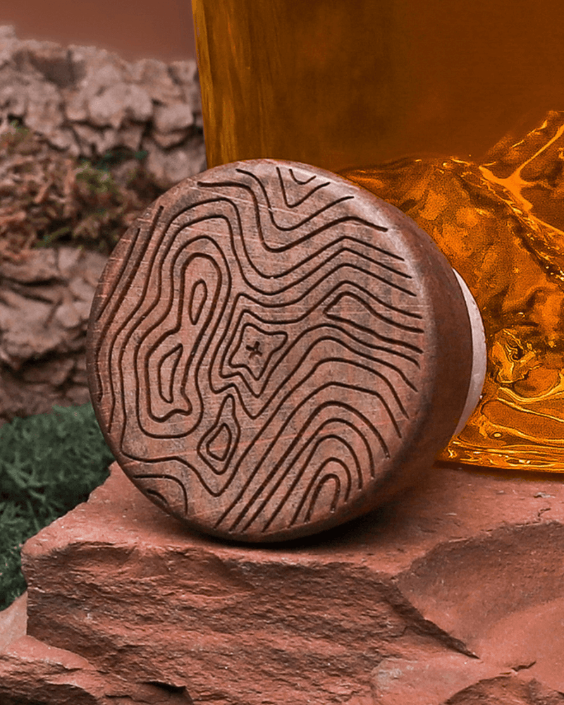 Bouchon bois naturel et liège véritable – carafe à spiritueux Alaskan Maker