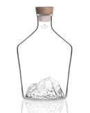 Détail du relief Mont Blanc à l’intérieur de la carafe – verre borosilicate soufflé main