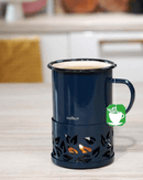 Mug chauffant Sixtea de Cookut avec base bougie, pour thé et café à 60°C, température idéale pour dégustation.