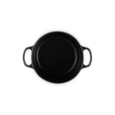 Cocotte en fonte ronde noir mat Le Creuset, idéale pour une cuisson homogène et douce de plats mijotés.
