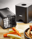 Coupe-frites et légumes Pomcut GEFU pour des découpes rapides et régulières de frites et légumes.

