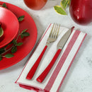 Ménagère Zéphyr soie rouge 24 pièces