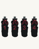 Coffret de 4 étuis de dégustation à l'aveugle Vin Bouquet, conçu pour une expérience de dégustation interactive de 4 bouteilles, parfait pour les soirées entre amis.

