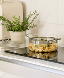 Faitout en verre 2.5L Belissam Mastrad, résistant et pratique, pour des cuissons saines et savoureuses.

